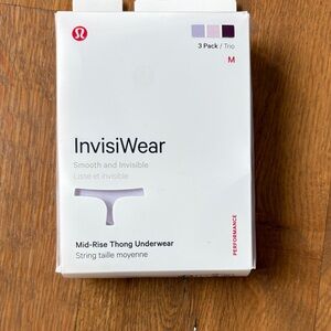 lululemon athletica InvisiWear Thong Trio - White, Purple, Gray